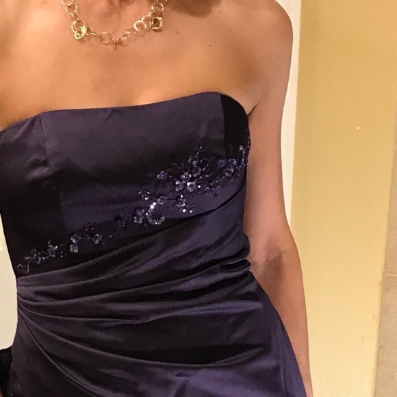 David’s Bridal NWT strapless maxi dress Size 2 - Picture 6 of 7